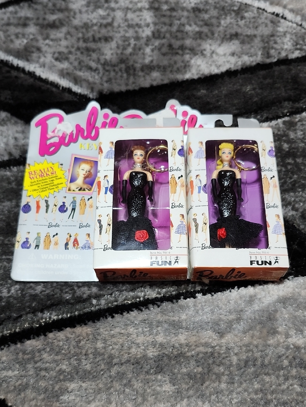 VINTAGE 1995 BARBIE KEYCHAIN SET-OF-2 BUNDLE
